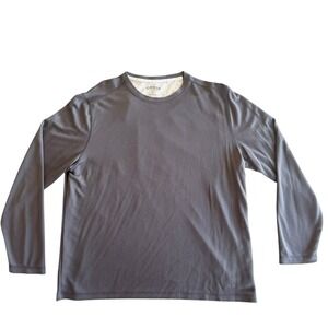 Orvis Men's XL Long Sleeve Gray Performance Shirt Crew Neck Outdoor Hiking